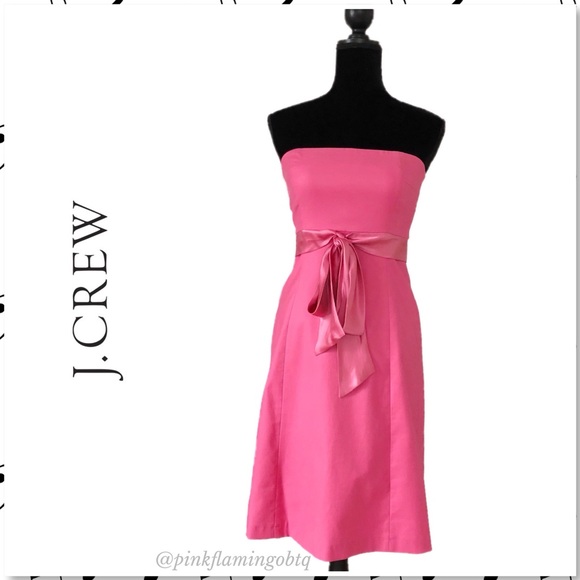 J. Crew Dresses & Skirts - J. Crew Pink Strapless Dress w/ Satin Bow